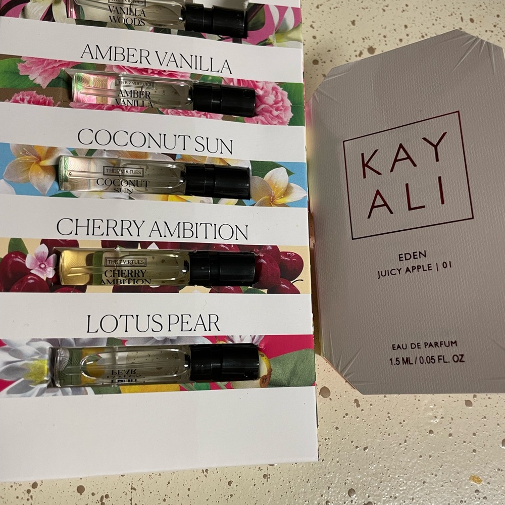 7 Virtues Sephora Fragrance Sampler + Kayali Apple Sample